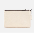 Coach Metallic Small Wristlet Soft Gold Wrist Strap Leather Bag Zip Handbag New