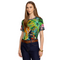 Johnny Was Janie Favorite Raglan Tee Swing Tigres Wild Green Blue Top Shirt NEW