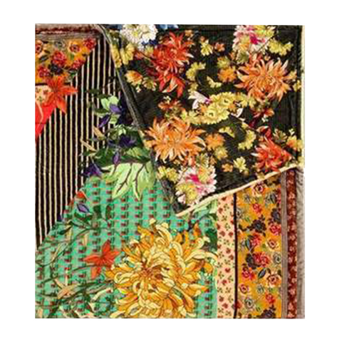 Johnny Was Oz Taylor Blanket Flora Cozy Reversible Throw Home Black Butterfly NEW