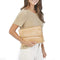 Hammitt VIP Medium Bag Zipper Leather Handbag Toast Tan Weave Gold Purse NEW