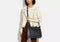 Coach Signature Jacquard Shay Leather Shoulder Bag Handbag Purse Navy Blue NEW