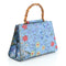 Gucci Nymphae Azure Shanghai Leather Floral Blue Shoulder Handbag Purse New