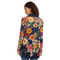 Johnny Was Janie Dragona Polo Swing Tunic Navy Blue Floral Top Shirt Medium NEW