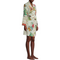 Johnny Was Evelyn Sleepwear Silk Robe Home Lounge Cream Butterfly Floral NEW