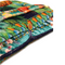 Johnny Was Tigres Travel Blanket Cream Reversible Blue Floral Home Lounge New
