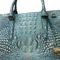 Brahmin Small Finley Arctic Blue Melbourne Tote Croc Emb Leather Handbag Bag New