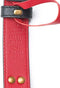 Gucci Studded Leather Belt Metal Bow Hibiscus Red Black Belt Moon Pearl Italy NEW