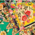 Johnny Was Loli Cozy Blanket Reversible Large Floral Home Lounge Yellow Black New