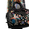 Johnny Was Dreamer Overnight Tote Bag Black Cotton Floral Leather Bird Large New