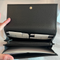 Gucci Soho Black Pebbled Leather Long Wallet Flap GG Large Authentic Italy NEW