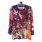 Johnny Was Janie Favorite Kimono Sleeve Tee Phoenix Shirt Crew Neck Floral Purple Top Print New