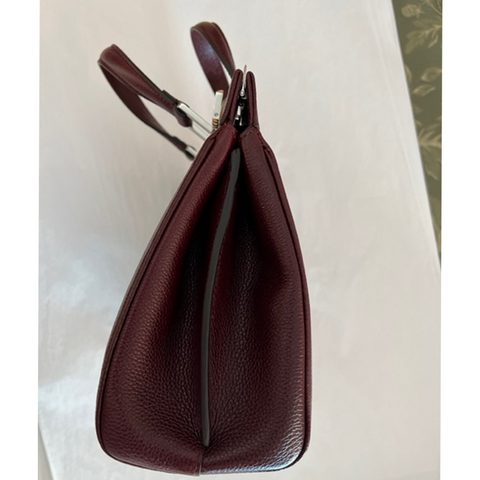 Gucci Zumi Gold Wine Red Shoulder Bag Top Handle Handbag Leather Bordeaux NEW