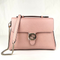 Gucci GG Interlocking Borsa Dollar Calf Pink Leather Shoulder Handbag Purse New