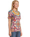 Johnny Was Janie Favorite Mcanna Crew Neck Short Tee Shirt Pink Beige Top NEW