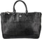 Tory Burch Robinson Black Tote Basketweave Saffiano Leather large Handbag Bag New