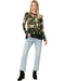 Johnny Was Janie Favorite Iris Whisper Long Swing Tee Floral Shirt Top Black NEW