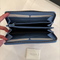 Gucci GG Marmont Chevron Blue Gold Continental Wallet Leather Box Zip Around New