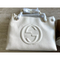 Gucci Soho Ivoire Ivory Gold Chain White Hobo Leather Shoulder Bag Handbag New