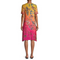 Johnny Was Emboy Swing Dress Blouse Floral Short Sleeve Pink Yellow Flowers New