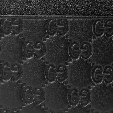 Gucci GG Micro Ssima Card Holder Black Luxury Soft Leather Style Card Case New