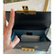 Gucci Calfskin Bee Star Print Padlock Wallet Leather Black Gold New