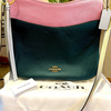 COACH Metallic Color-Block Leather Chaise Crossbody Handbag New
