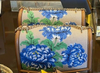 Tory Burch Emerson Ditsy Floral Convertible Blue Linen Gold Shoulder Bag NEW