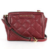 Michael Kors Selma Quilted Mini Messenger Claret Maroon Crossbody Purse Bag New