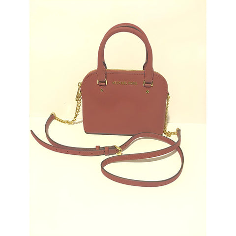 Michael Kors Cindy Mini Crossbody Bag Tulip Pink Leather Bag Handbag Purse New