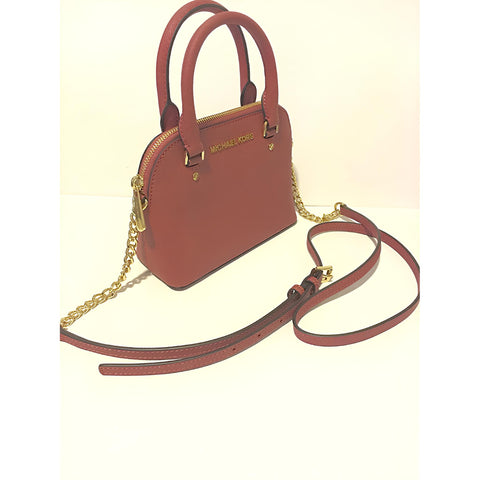 Michael Kors Cindy Mini Crossbody Bag Tulip Pink Leather Bag Handbag Purse New