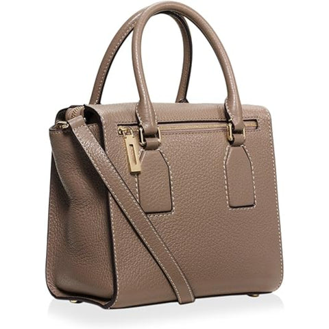 Michael Kors Womens Selby Medium Signature Satchel Brown Shoulder Bag Purse New