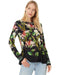 Johnny Was Janie Favorite Iris Whisper Long Swing Tee Floral Shirt Top Black NEW