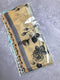 Johnny Was Emillia Silk Scarf Blue Flowers Square Large Beige Scarves Floral Tassels NEW