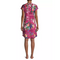 Johnny Was Bethia Cap Sleeve Night Dress Floral Cotton V Neck Flowers Purple NEW