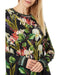 Johnny Was Janie Favorite Iris Whisper Long Swing Tee Floral Shirt Top Black NEW