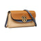 Tory Burch Miller Wallet Crossbody Handbag Leather Bag Caramel Corn Blue NEW