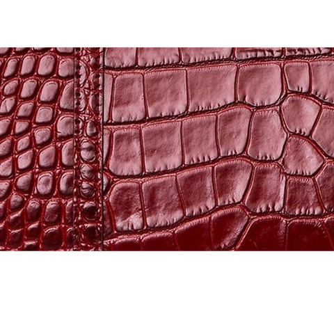 Tory Burch Perry Croc Embossed Three Compartment Tote Bag Red Leather Handbag New