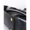 Michael Kors Selma Chevron Satchel Black Leather Tote Top Handle Handbag Bag New