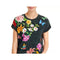 Johnny Was Blooming Breeze SHORT SLEEVE CREW NECK Black TEE TOP SHIRT NEW