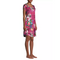 Johnny Was Bethia Cap Sleeve Night Dress Floral Cotton V Neck Flowers Purple NEW