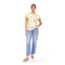 Johnny Was Amalfi Boxy Square Tee Shirt Cotton Embroidery Swing Sunshine Yellow Top NEW