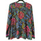 Johnny Was Janie Favorite Aphaia Long Swing Tee Floral Shirt Blue Pink Top NEW