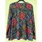 Johnny Was Janie Favorite Aphaia Long Swing Tee Floral Shirt Blue Pink Top NEW