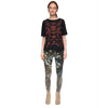 Johnny Was Ash Bird Printed Leggings Cotton Animal Floral Black Brown Legging Pants NEW