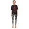Johnny Was Ash Bird Printed Leggings Cotton Animal Floral Black Brown Legging Pants NEW
