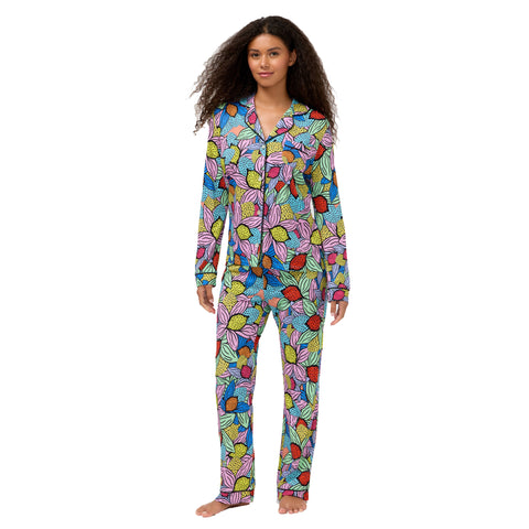 Johnny Was x Ashley Percival Carly Pj Set Ophra Long Floral Sleepwear 2 pc NEW