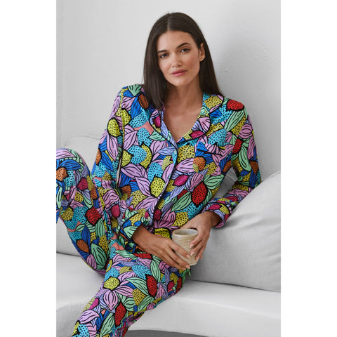 Johnny Was x Ashley Percival Carly Pj Set Ophra Long Floral Sleepwear 2 pc NEW