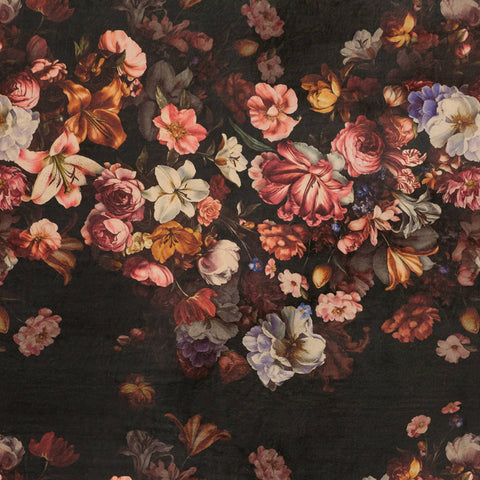 Johnny Was Beckett Blooms Cozy Travel Blanket Reversible Floral Pink Black NEW