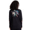 Johnny Was Belina Slit Sleeve Tee Cotton Embroidered Floral Shirt Black Top NEW