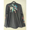Johnny Was Belina Slit Sleeve Tee Cotton Embroidered Floral Shirt Black Top NEW